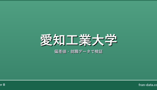 愛知工業大学は恥ずかしい？やばい？偏差値・就職データで検証