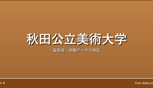 秋田公立美術大学はFラン？偏差値・就職データで検証