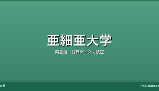 亜細亜大学は恥ずかしい？Fラン？偏差値・就職データで検証