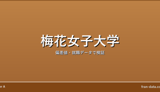 梅花女子大学はやばい？偏差値・就職データで検証