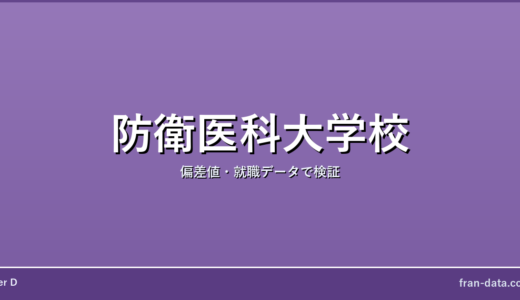 防衛医科大学校はやばい？偏差値・就職データで検証