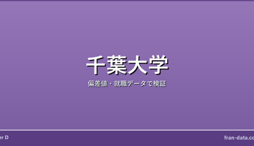 千葉大学はやばい？恥ずかしい？偏差値・就職データで検証