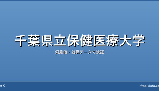 千葉県立保健医療大学はやばい？Fラン？偏差値・就職データで検証