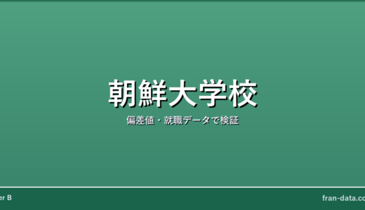朝鮮大学校はやばい？偏差値・就職データで検証