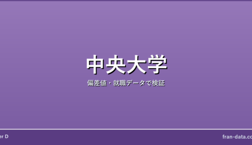 中央大学はやばい？恥ずかしい？偏差値・就職データで検証