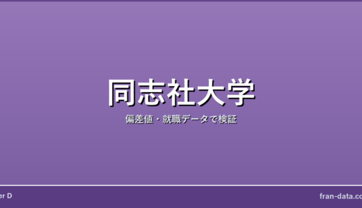 同志社大学は恥ずかしい？やばい？偏差値・就職データで検証