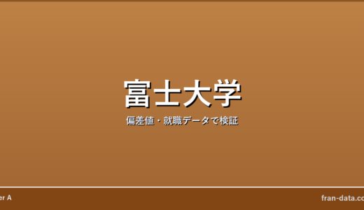 富士大学はやばい？偏差値・就職データで検証