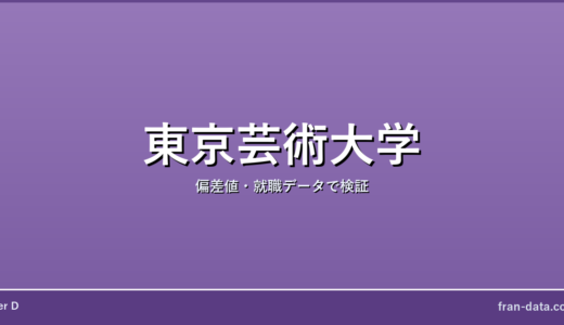 東京芸術大学はやばい？恥ずかしい？偏差値・就職データで検証