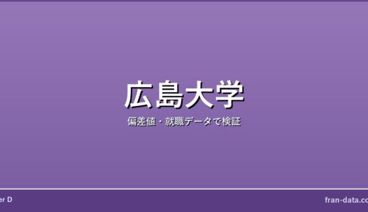 広島大学は恥ずかしい？学歴コンプ？偏差値・就職データで検証
