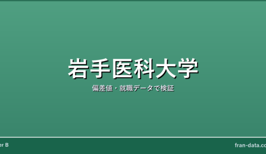 岩手医科大学はやばい？恥ずかしい？偏差値・就職データで検証