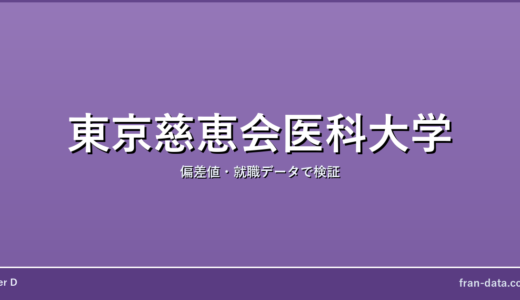 東京慈恵会医科大学はやばい？偏差値・就職データで検証