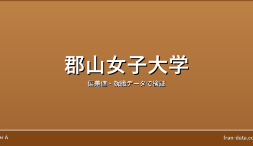 郡山女子大学はFラン？偏差値・就職データで検証