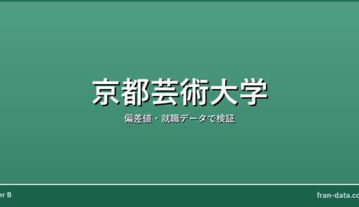 京都芸術大学は恥ずかしい？Fラン？偏差値・就職データで検証