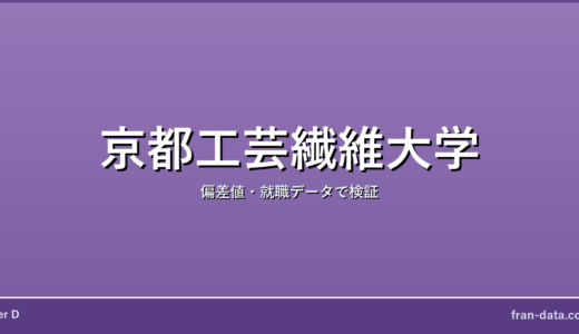 京都工芸繊維大学は恥ずかしい？Fラン？偏差値・就職データで検証