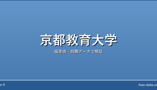 京都教育大学は恥ずかしい？Fラン？偏差値・就職データで検証