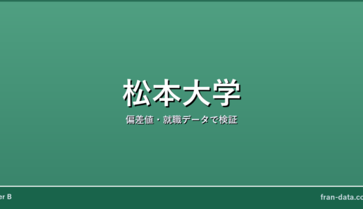 松本大学はやばい？Fラン？偏差値・就職データで検証