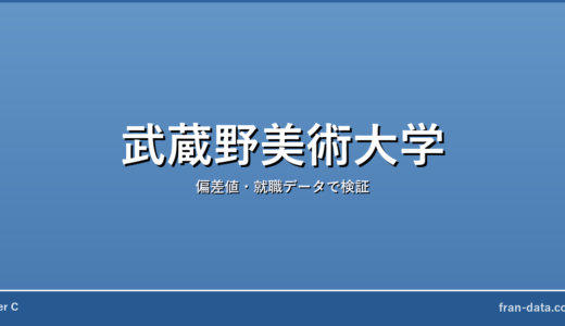 武蔵野美術大学はやばい？恥ずかしい？偏差値・就職データで検証
