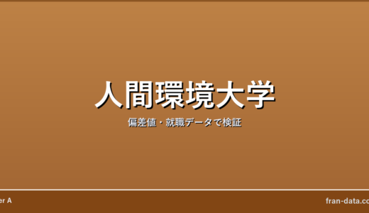 人間環境大学はFラン？誰でも入れる？偏差値・就職データで検証