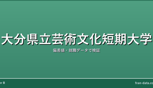 大分県立芸術文化短期大学はFラン？偏差値・就職データで検証