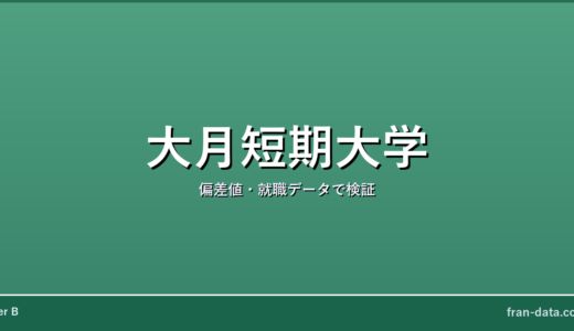 大月短期大学はFラン？偏差値・就職データで検証