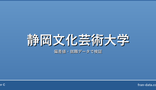 静岡文化芸術大学は恥ずかしい？偏差値・就職データで検証