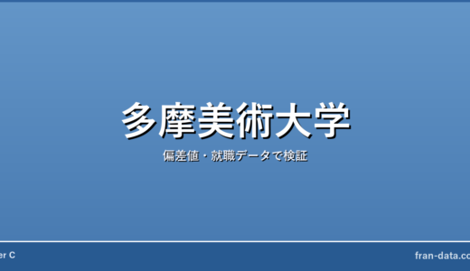 多摩美術大学は誰でも入れる？Fラン？偏差値・就職データで検証