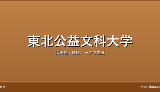 東北公益文科大学はやばい？Fラン？偏差値・就職データで検証