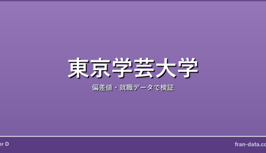 東京学芸大学は恥ずかしい？やばい？偏差値・就職データで検証