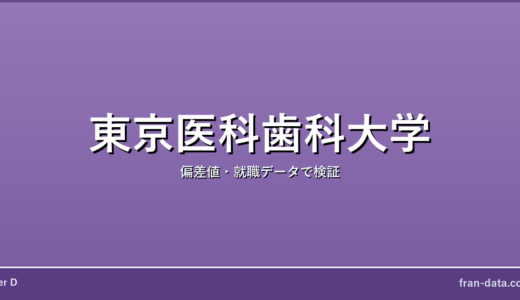 東京医科歯科大学はやばい？偏差値・就職データで検証