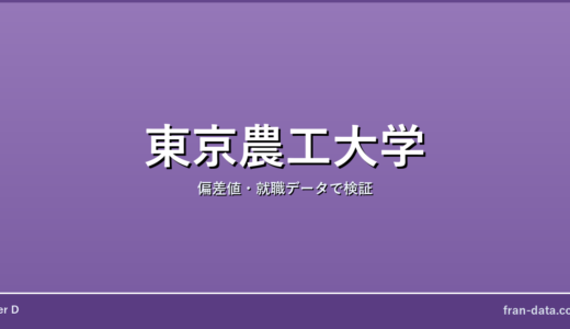 東京農工大学はやばい？恥ずかしい？偏差値・就職データで検証
