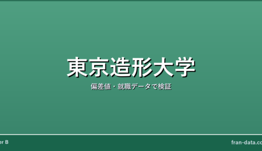 東京造形大学はFラン？やばい？偏差値・就職データで検証