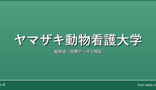 ヤマザキ動物看護大学はやばい？Fラン？偏差値・就職データで検証
