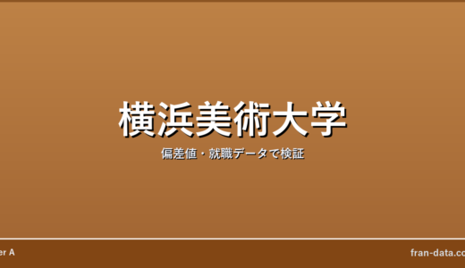 横浜美術大学はやばい？Fラン？偏差値・就職データで検証